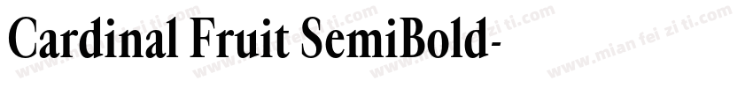 Cardinal Fruit SemiBold字体转换